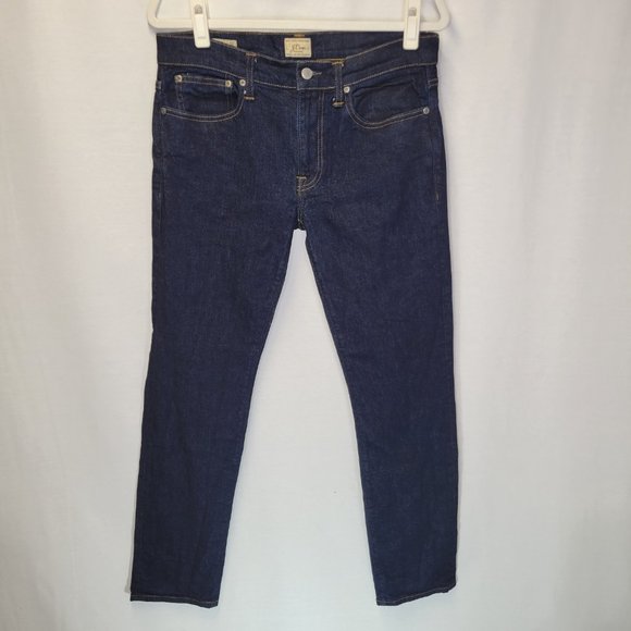 J. Crew Men's Size 32 x 32 Jeans Style 484 Tapered Dark Wash - Picture 1 of 9